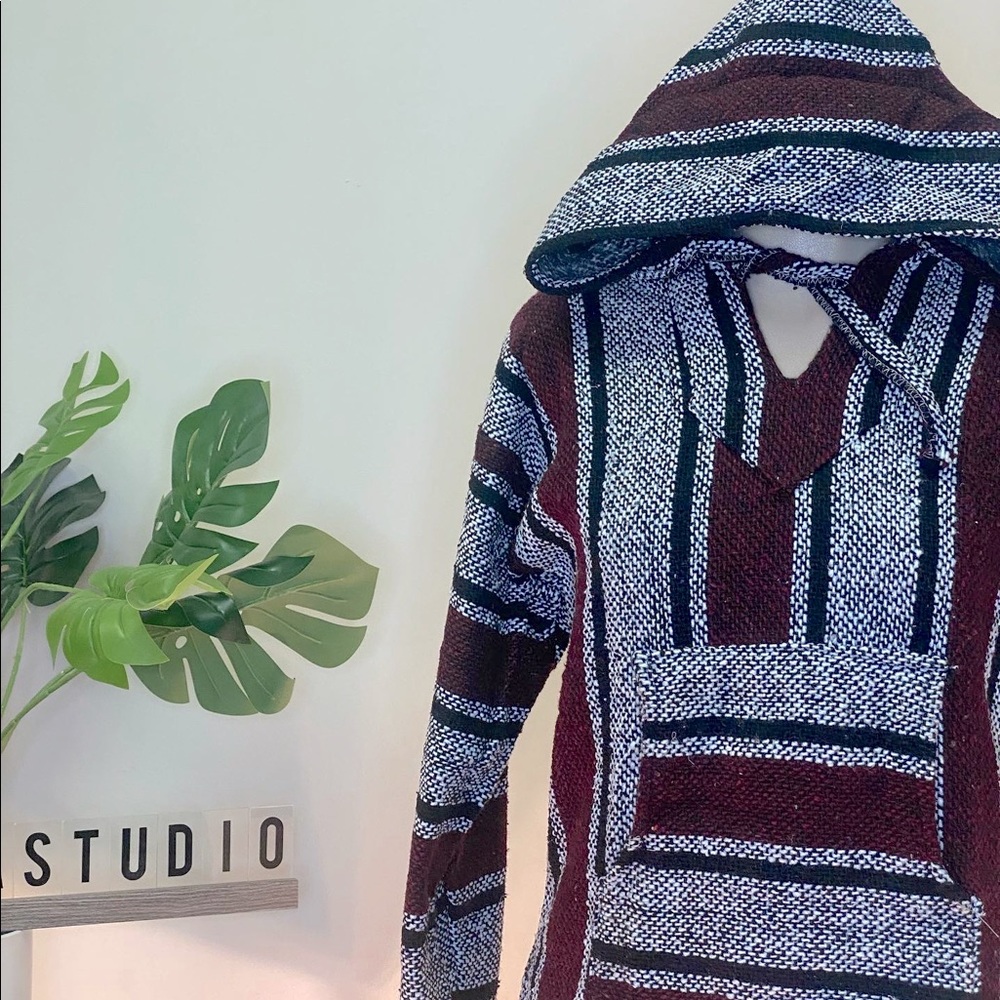 Poncho Hoodie Blanket Unisex made Mexico different&varied colors @chulalastudio